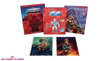 ART OF MASTERS OF THE UNIVERSE ORIGINS AND MASTERVERSE DELUXE HC SLIPCASE