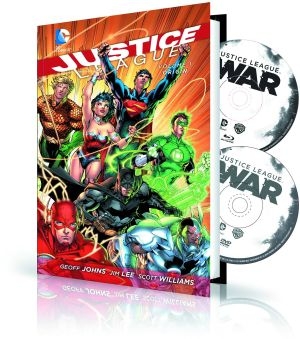 JUSTICE LEAGUE (2011) VOL 01 ORIGIN HC BOOK and DVD BLU RAY SET